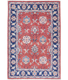 Ziegler 2'8'' X 4'3'' Hand-Knotted Wool Rug 2'8'' x 4'3'' (80 X 128) / Rust / Blue