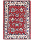 Ziegler 2'9'' X 4'0'' Hand-Knotted Wool Rug 2'9'' x 4'0'' (83 X 120) / Red / Ivory