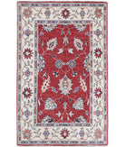 Ziegler 2'7'' X 4'2'' Hand-Knotted Wool Rug 2'7'' x 4'2'' (78 X 125) / Red / Ivory