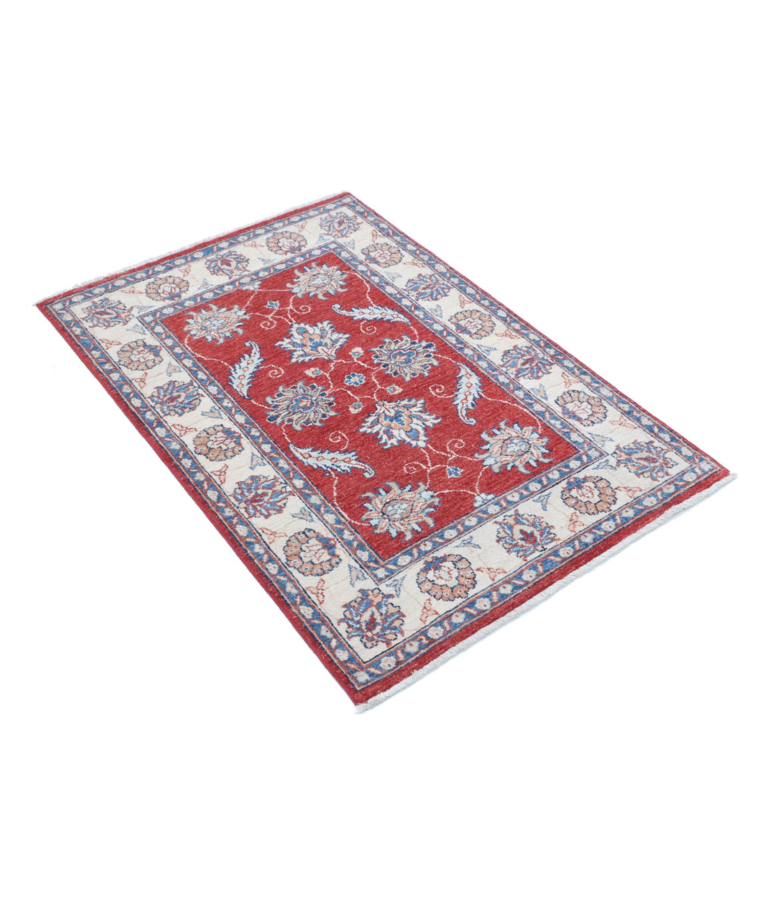 Ziegler 2'8'' X 3'10'' Hand-Knotted Wool Rug 2'8'' x 3'10'' (80 X 115) / Red / Ivory