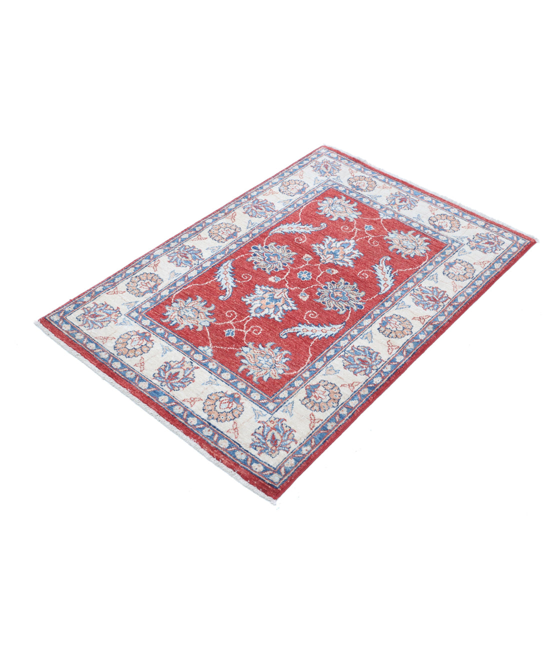 Ziegler 2'8'' X 3'10'' Hand-Knotted Wool Rug 2'8'' x 3'10'' (80 X 115) / Red / Ivory