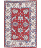 Ziegler 2'8'' X 3'10'' Hand-Knotted Wool Rug 2'8'' x 3'10'' (80 X 115) / Red / Ivory