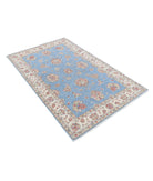 Ziegler 3'9'' X 5'11'' Hand-Knotted Wool Rug 3'9'' x 5'11'' (113 X 178) / Blue / Ivory