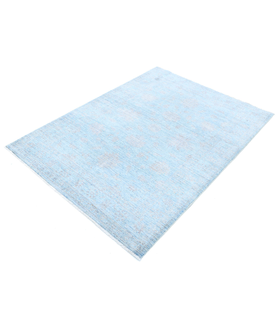 Serenity 4'1'' X 5'8'' Hand-Knotted Wool Rug 4'1'' x 5'8'' (123 X 170) / Blue / Charcoal