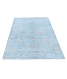 Serenity 4'1'' X 5'8'' Hand-Knotted Wool Rug 4'1'' x 5'8'' (123 X 170) / Blue / Charcoal