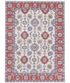 Ziegler 4'2'' X 5'9'' Hand-Knotted Wool Rug 4'2'' x 5'9'' (125 X 173) / Ivory / Red