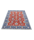 Ziegler 4'0'' X 5'9'' Hand-Knotted Wool Rug 4'0'' x 5'9'' (120 X 173) / Rust / Blue