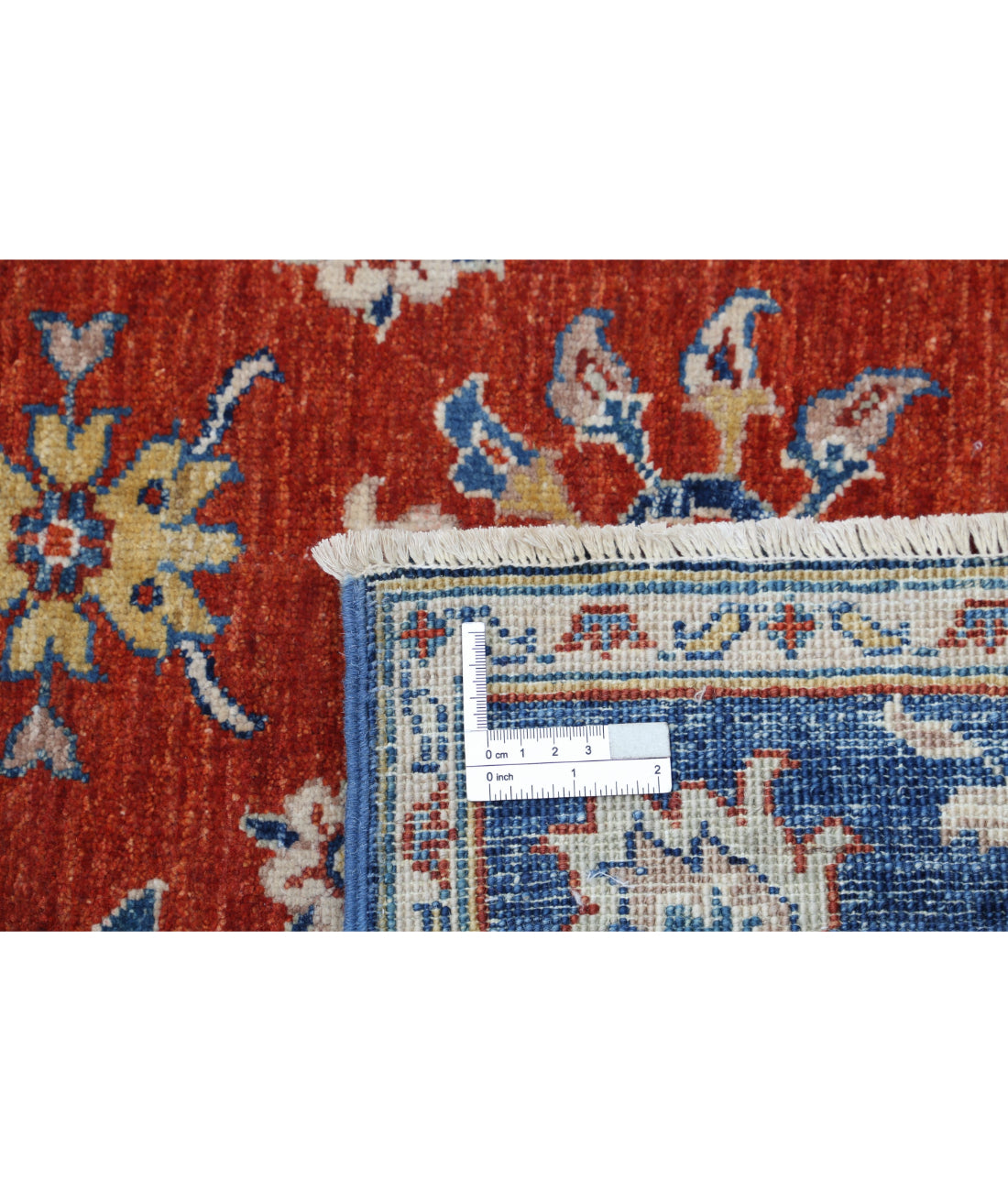 Ziegler 4'0'' X 5'9'' Hand-Knotted Wool Rug 4'0'' x 5'9'' (120 X 173) / Rust / Blue