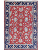 Ziegler 3'11'' X 5'8'' Hand-Knotted Wool Rug 3'11'' x 5'8'' (118 X 170) / Red / Blue