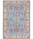 Ziegler 3'11'' X 5'8'' Hand-Knotted Wool Rug 3'11'' x 5'8'' (118 X 170) / Blue / Ivory