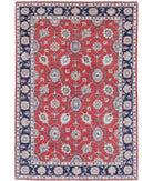 Ziegler 4'0'' X 5'9'' Hand-Knotted Wool Rug 4'0'' x 5'9'' (120 X 173) / Red / Blue