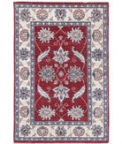 Ziegler 2'9'' X 4'1'' Hand-Knotted Wool Rug 2'9'' x 4'1'' (83 X 123) / Red / Ivory