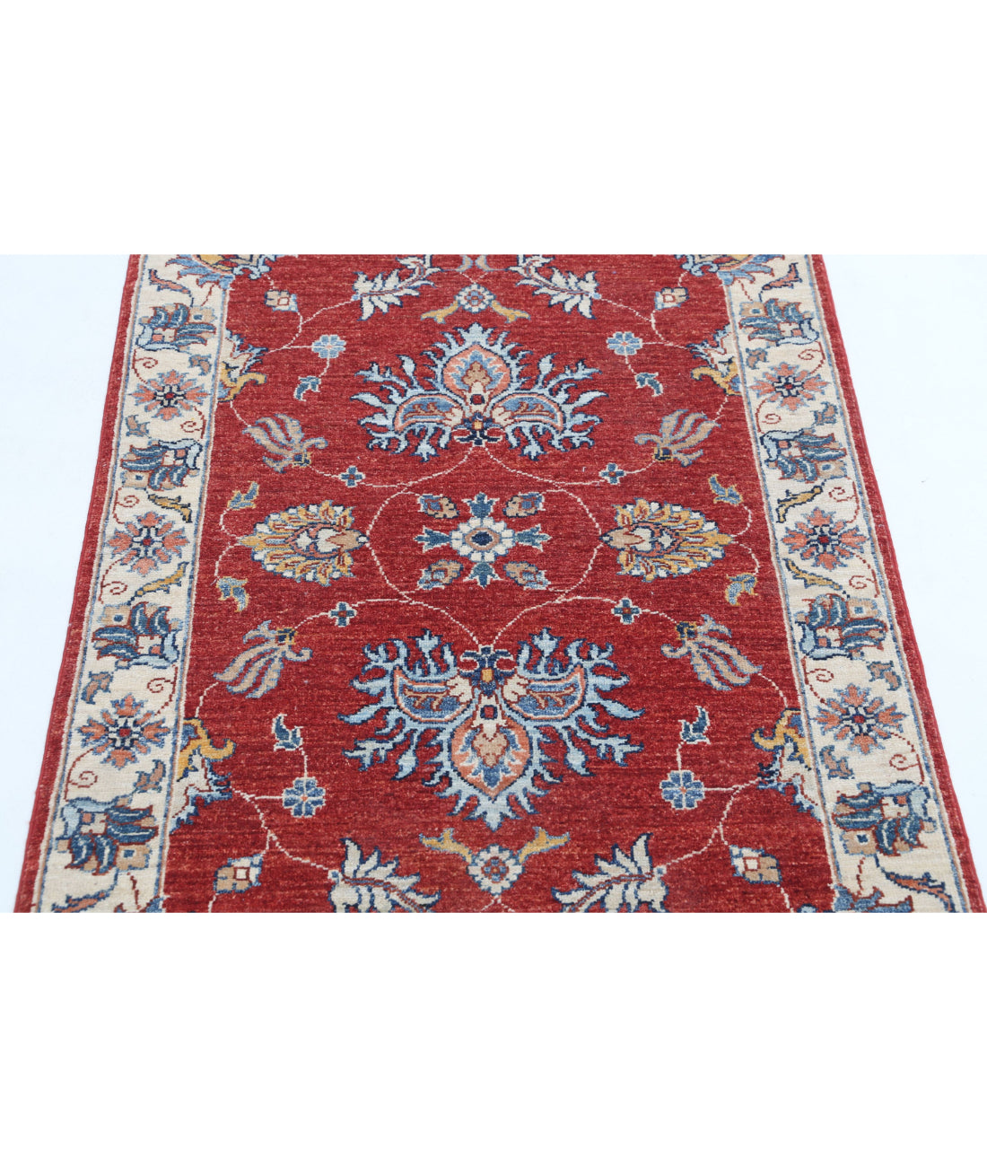 Ziegler 2'9'' X 4'0'' Hand-Knotted Wool Rug 2'9'' x 4'0'' (83 X 120) / Red / Ivory