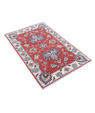 Ziegler 2'9'' X 4'1'' Hand-Knotted Wool Rug 2'9'' x 4'1'' (83 X 123) / Red / Ivory