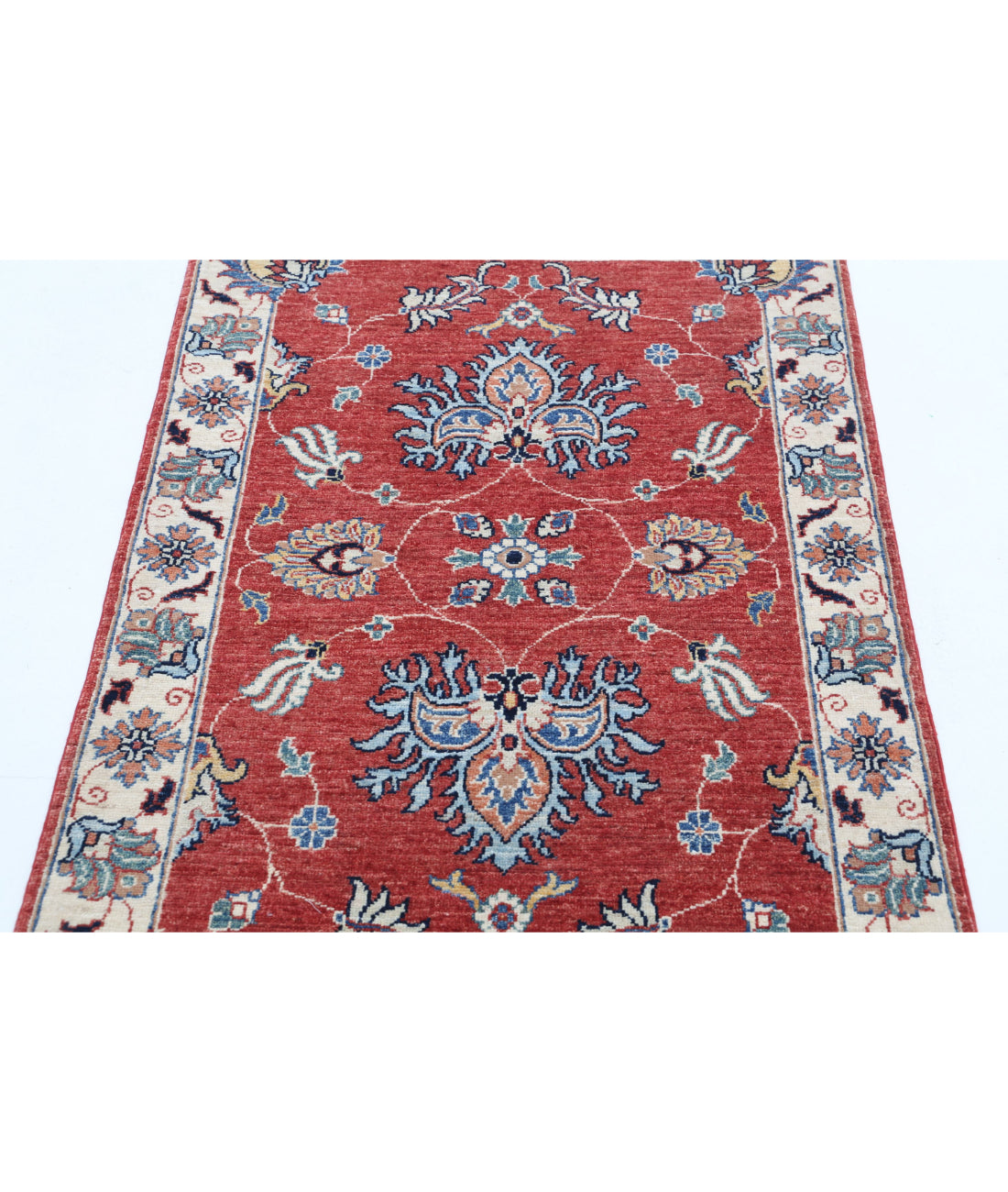 Ziegler 2'9'' X 4'1'' Hand-Knotted Wool Rug 2'9'' x 4'1'' (83 X 123) / Red / Ivory