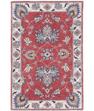 Ziegler 2'9'' X 4'1'' Hand-Knotted Wool Rug 2'9'' x 4'1'' (83 X 123) / Red / Ivory