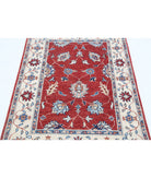 Ziegler 2'8'' X 4'3'' Hand-Knotted Wool Rug 2'8'' x 4'3'' (80 X 128) / Red / Ivory