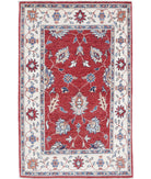 Ziegler 2'8'' X 4'3'' Hand-Knotted Wool Rug 2'8'' x 4'3'' (80 X 128) / Red / Ivory