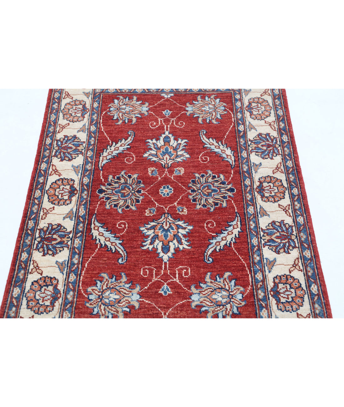 Ziegler 2'9'' X 4'3'' Hand-Knotted Wool Rug 2'9'' x 4'3'' (83 X 128) / Red / Ivory