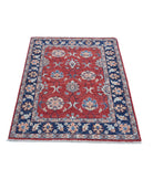 Ziegler 2'9'' X 4'3'' Hand-Knotted Wool Rug 2'9'' x 4'3'' (83 X 128) / Red / Ivory