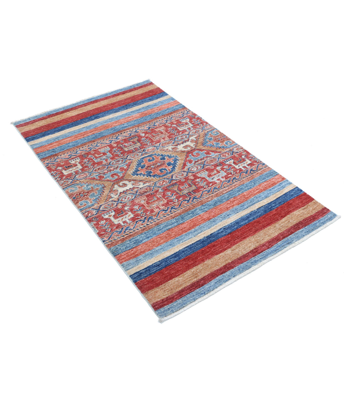 Khurjeen 2'11'' X 4'10'' Hand-Knotted Wool Rug 2'11'' x 4'10'' (88 X 145) / Multi / Multi