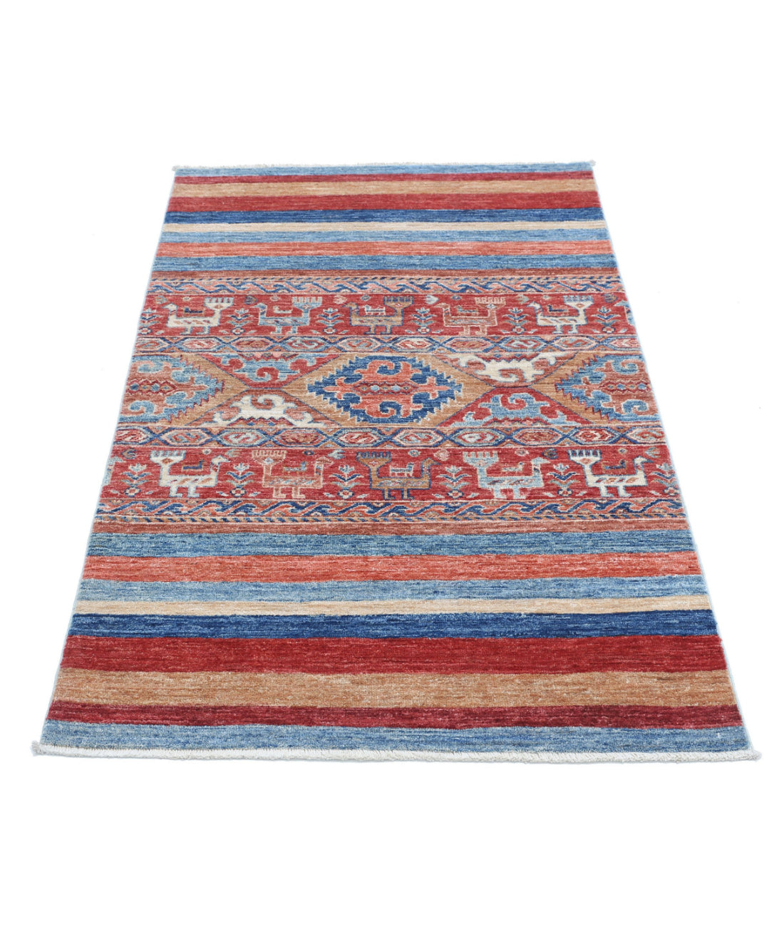 Khurjeen 2'11'' X 4'10'' Hand-Knotted Wool Rug 2'11'' x 4'10'' (88 X 145) / Multi / Multi