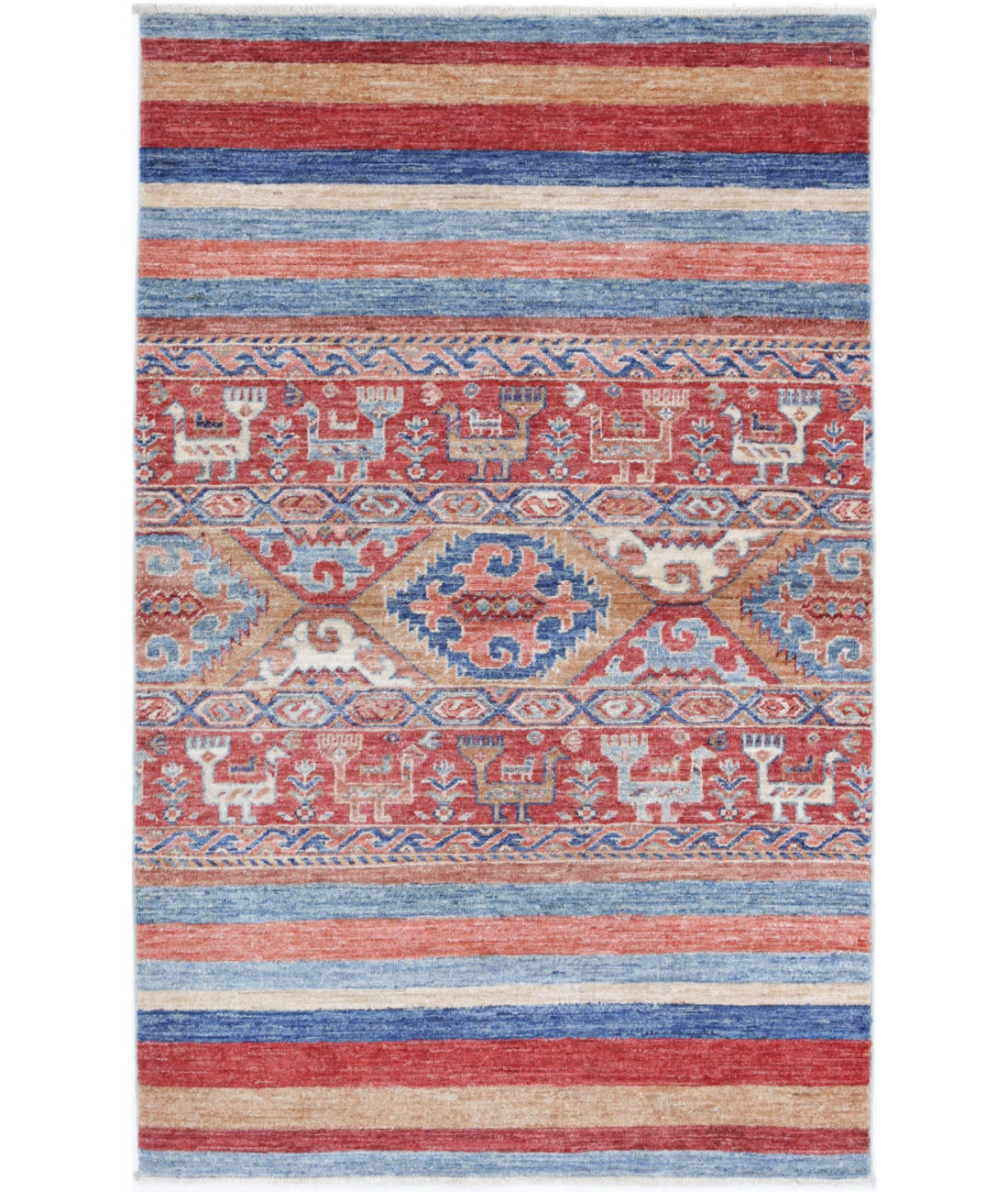 Khurjeen 2'11'' X 4'10'' Hand-Knotted Wool Rug 2'11'' x 4'10'' (88 X 145) / Multi / Multi