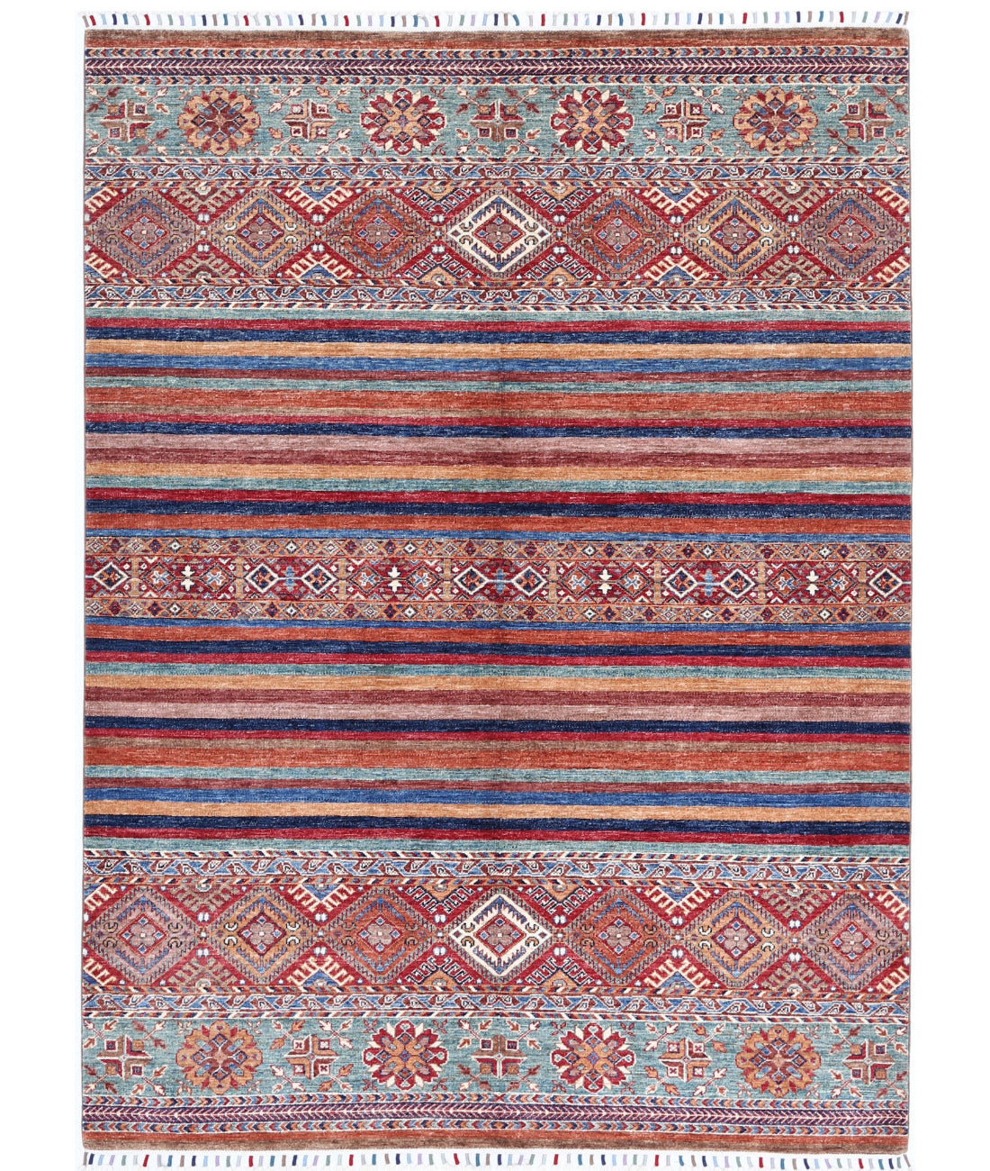 Khurjeen 5'9'' X 7'10'' Hand-Knotted Wool Rug 5'9'' x 7'10'' (173 X 235) / Multi / Multi