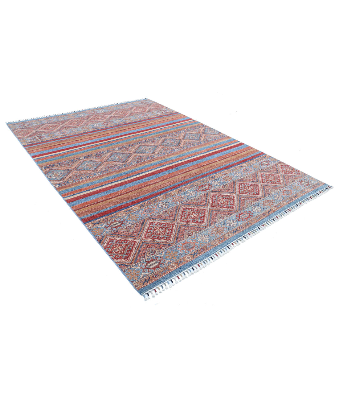 Khurjeen 6'8'' X 9'3'' Hand-Knotted Wool Rug 6'8'' x 9'3'' (200 X 278) / Multi / Multi