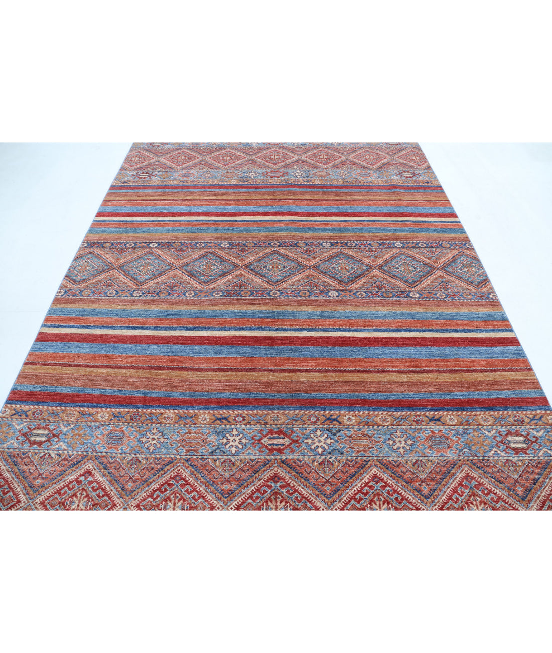 Khurjeen 6'8'' X 9'3'' Hand-Knotted Wool Rug 6'8'' x 9'3'' (200 X 278) / Multi / Multi