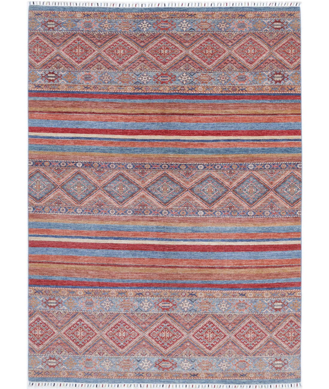 Khurjeen 6'8'' X 9'3'' Hand-Knotted Wool Rug 6'8'' x 9'3'' (200 X 278) / Multi / Multi