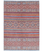 Khurjeen 6'8'' X 9'3'' Hand-Knotted Wool Rug 6'8'' x 9'3'' (200 X 278) / Multi / Multi