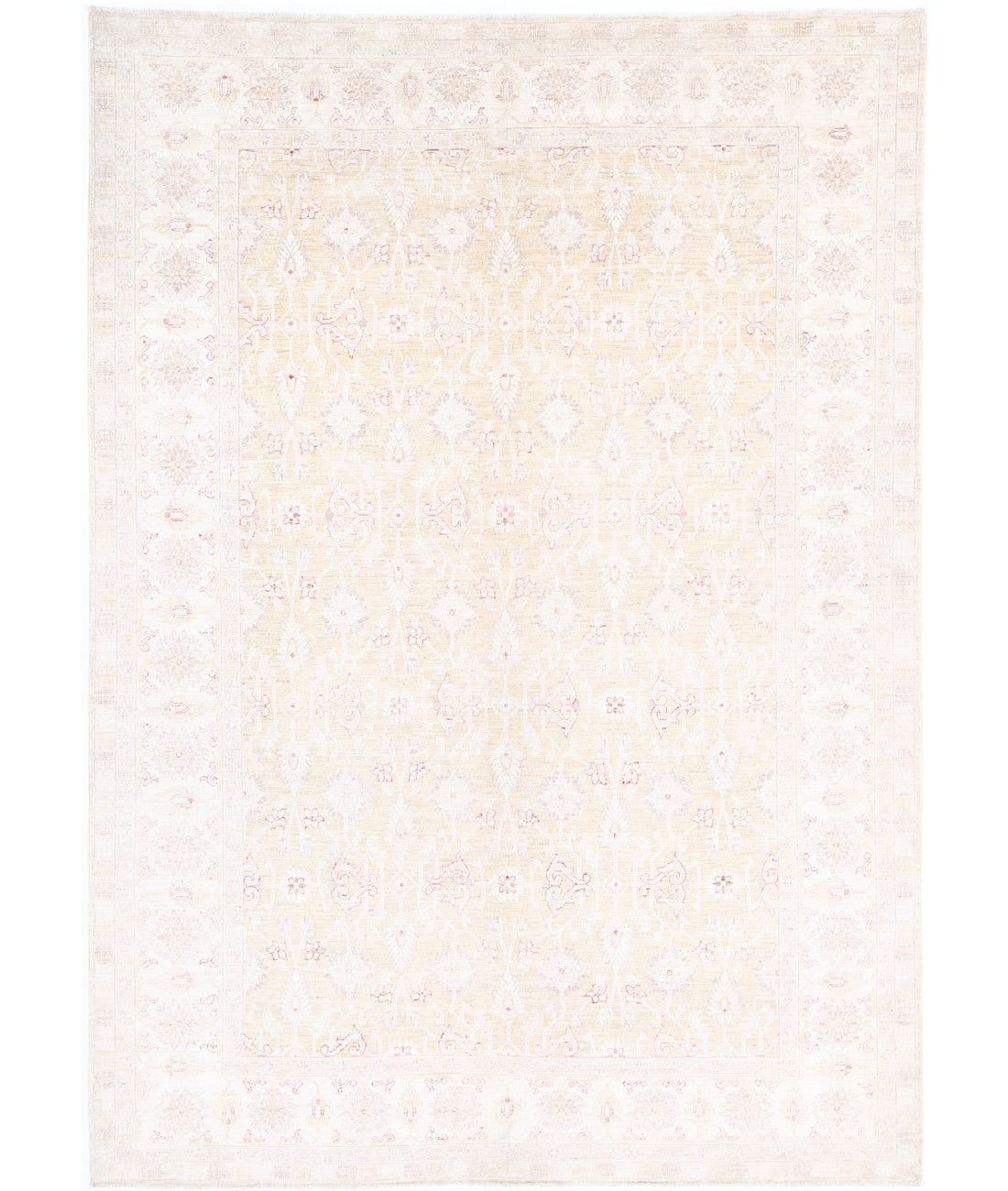 Serenity 6'3'' X 8'9'' Hand-Knotted Wool Rug 6'3'' x 8'9'' (188 X 263) / Ivory / Gold