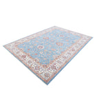 Ziegler 6'7'' X 9'5'' Hand-Knotted Wool Rug 6'7'' x 9'5'' (198 X 283) / Blue / Ivory