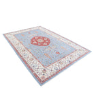 Ziegler 6'9'' X 9'9'' Hand-Knotted Wool Rug 6'9'' x 9'9'' (203 X 293) / Blue / Ivory