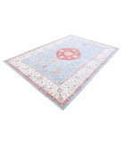 Ziegler 6'9'' X 9'9'' Hand-Knotted Wool Rug 6'9'' x 9'9'' (203 X 293) / Blue / Ivory