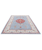 Ziegler 6'9'' X 9'9'' Hand-Knotted Wool Rug 6'9'' x 9'9'' (203 X 293) / Blue / Ivory