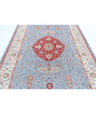 Ziegler 6'9'' X 9'9'' Hand-Knotted Wool Rug 6'9'' x 9'9'' (203 X 293) / Blue / Ivory