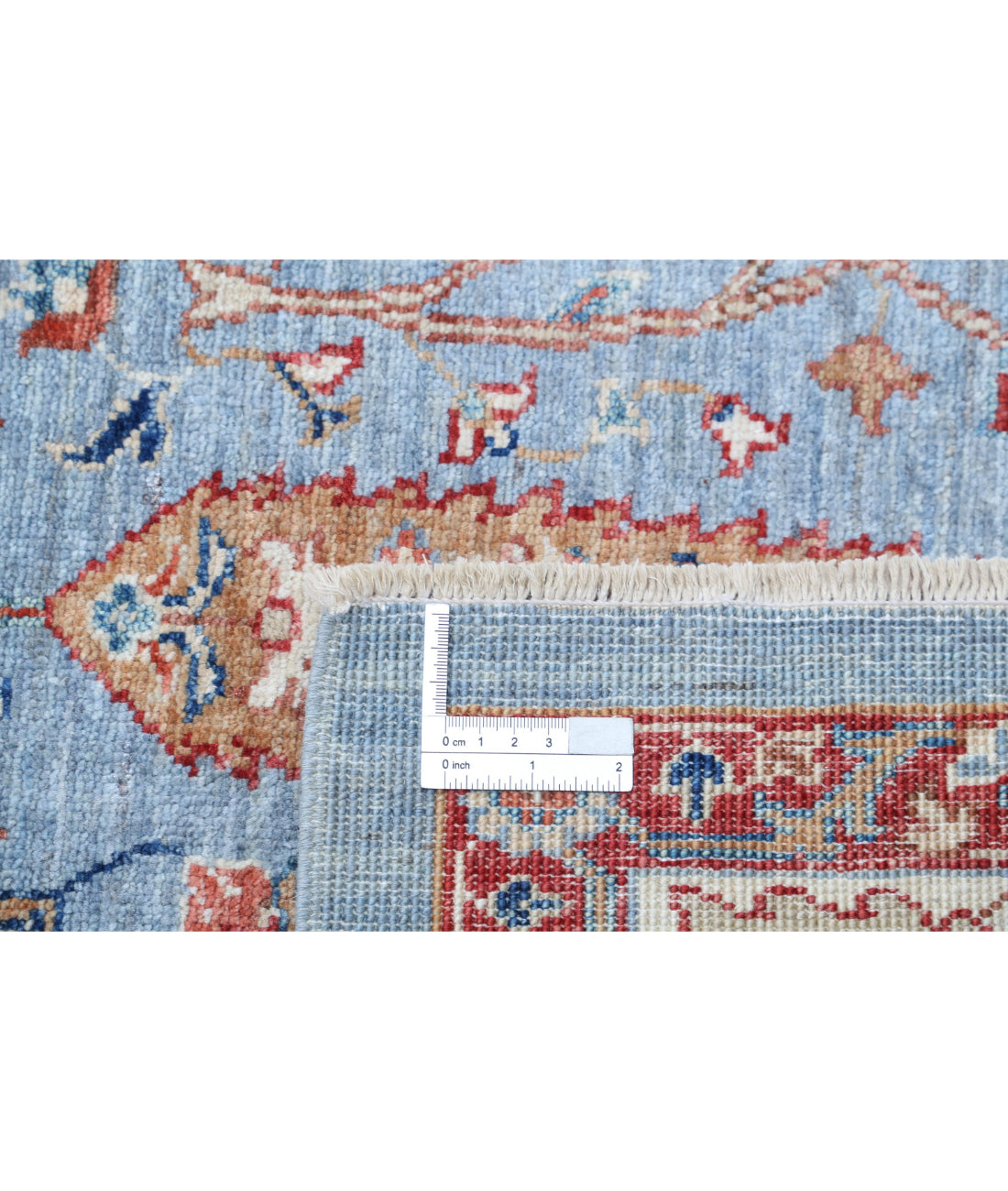 Ziegler 6'9'' X 9'9'' Hand-Knotted Wool Rug 6'9'' x 9'9'' (203 X 293) / Blue / Ivory