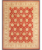 Hand Knotted Ziegler Farhan Wool Rug - 9'7'' x 12'7'' 9' 7" X 12' 7" ( 292 X 384 ) / Red / Ivory