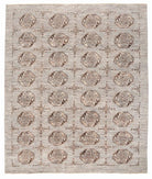 Hand Knotted Modcar Wool Rug - 7'1'' x 9'4'' 7' 1" X 9' 4" ( 216 X 284 ) / Grey / Ivory