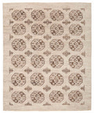 Hand Knotted Modcar Wool Rug - 7'1'' x 9'9'' 7' 1" X 9' 9" ( 216 X 297 ) / Taupe / Brown