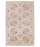 Hand Knotted Modcar Wool Rug - 3'1'' x 6'0'' 3' 1" X 6' 0" ( 94 X 183 ) / Grey / Brown