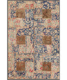 Hand Knotted Mosaic Patchwork Wool Rug - 5'1'' x 8'1'' 5' 1" X 8' 1" ( 155 X 246 ) / Multi / Multi