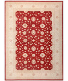 Hand Knotted Ziegler Farhan Wool Rug - 10'0'' x 13'8'' 10' 0" X 13' 8" ( 305 X 417 ) / Red / Ivory