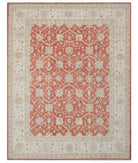 Hand Knotted Ziegler Farhan Wool Rug - 8'0'' x 10'1'' 8' 0" X 10' 1" ( 244 X 307 ) / Red / Ivory