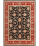 Hand Knotted Ziegler Farhan Wool Rug - 8'10'' x 12'0'' 8' 10" X 12' 0" ( 269 X 366 ) / Black / Red