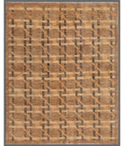 Hand Knotted Modcar Wool Rug - 5'1'' x 6'3'' 5' 1" X 6' 3" ( 155 X 191 ) / Taupe / Ivory