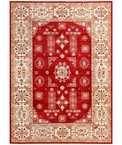 Hand Knotted Ziegler Farhan Wool Rug - 5'7'' x 7'8'' 5' 7" X 7' 8" ( 170 X 234 ) / Red / Ivory