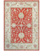 Hand Knotted Ziegler Farhan Wool Rug - 5'7'' x 7'9'' 5' 7" X 7' 9" ( 170 X 236 ) / Pink / Ivory